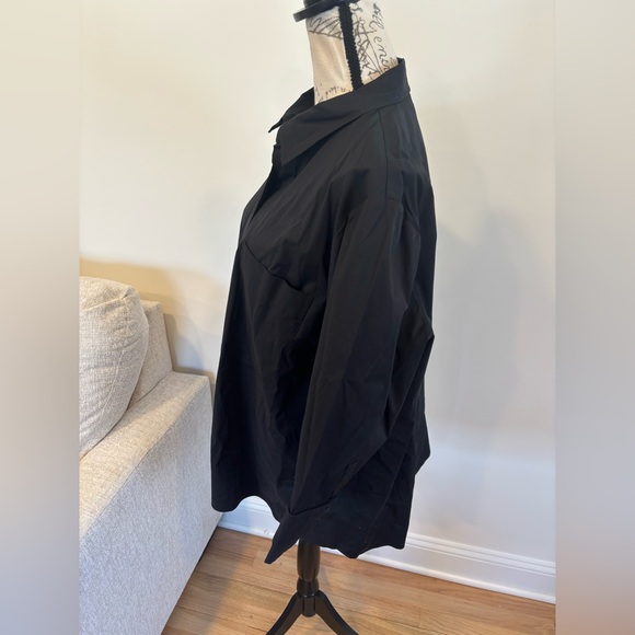 Lafayette 148 black button down shirt size 18 new with Tags - Picture 4 of 8